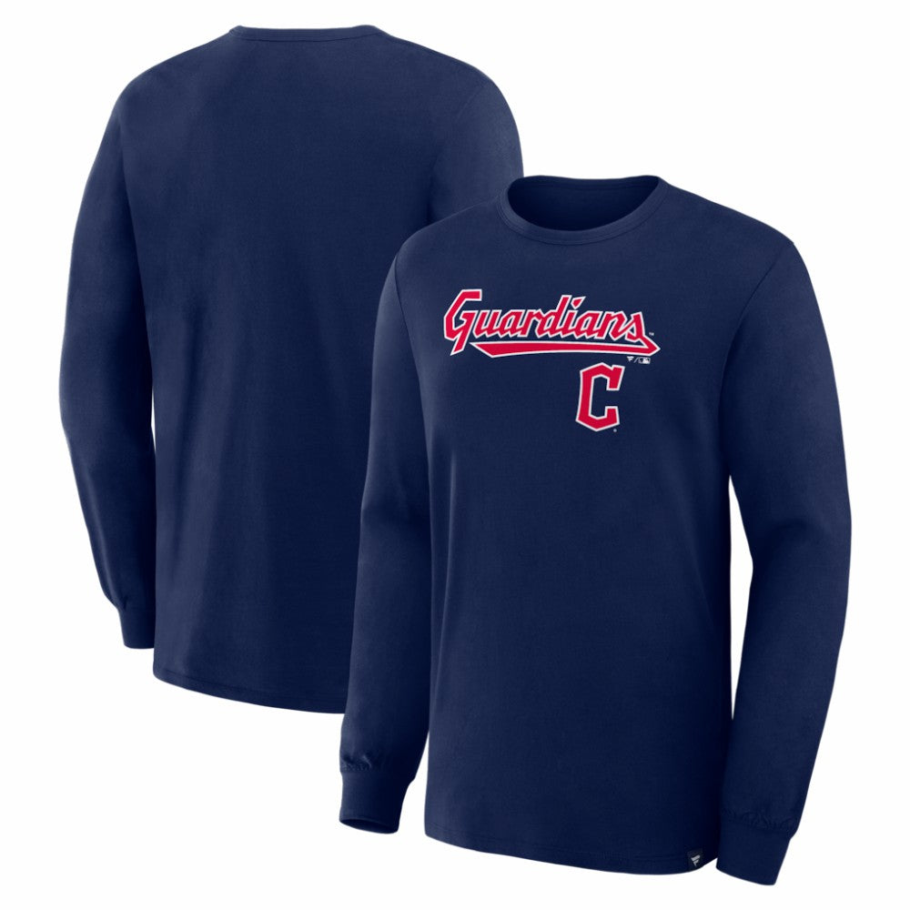 Cleveland Guardians Fanatics Lock-Up Legacy Long Sleeve T-Shirt - Navy - Fanatics Discount