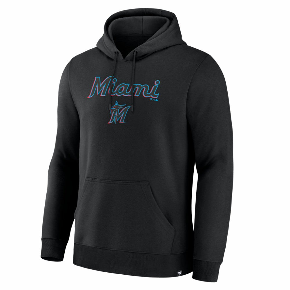 Miami Marlins Fanatics Lock-Up Legacy Hoodie - Black - Fanatics on Sale
