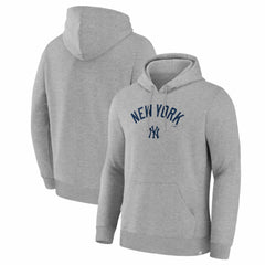 New York Yankees Fanatics Lock-Up Legacy Hoodie - Heather Gray - Fanatics Discount