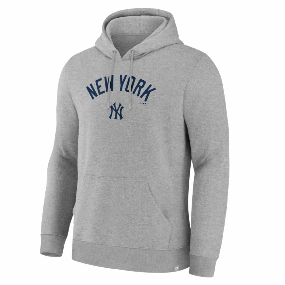 New York Yankees Fanatics Lock-Up Legacy Hoodie - Heather Gray - Fanatics Discount