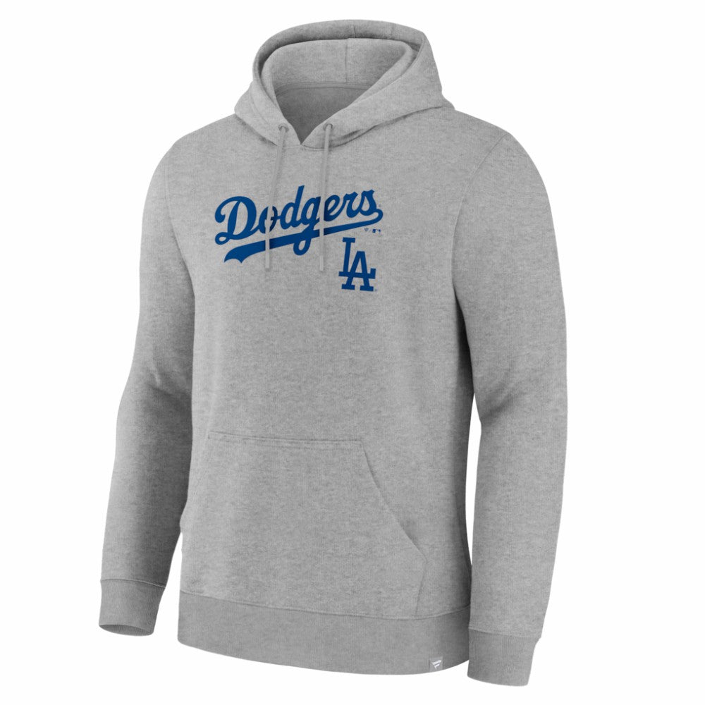 Los Angeles Dodgers Fanatics Lock-Up Legacy Hoodie - Heather Gray - Fanatics Lifestyle