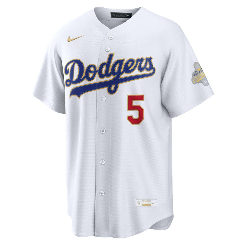 Freddie Freeman Los Angeles Dodgers Nike 2026 Gold Collection Stadium Jersey - White - Nike Sale