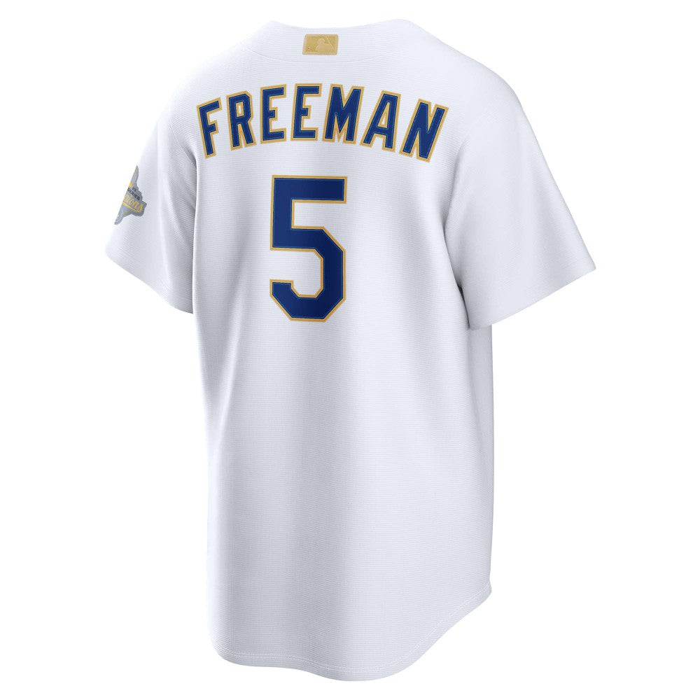 Freddie Freeman Los Angeles Dodgers Nike 2026 Gold Collection Stadium Jersey - White - Nike Sale