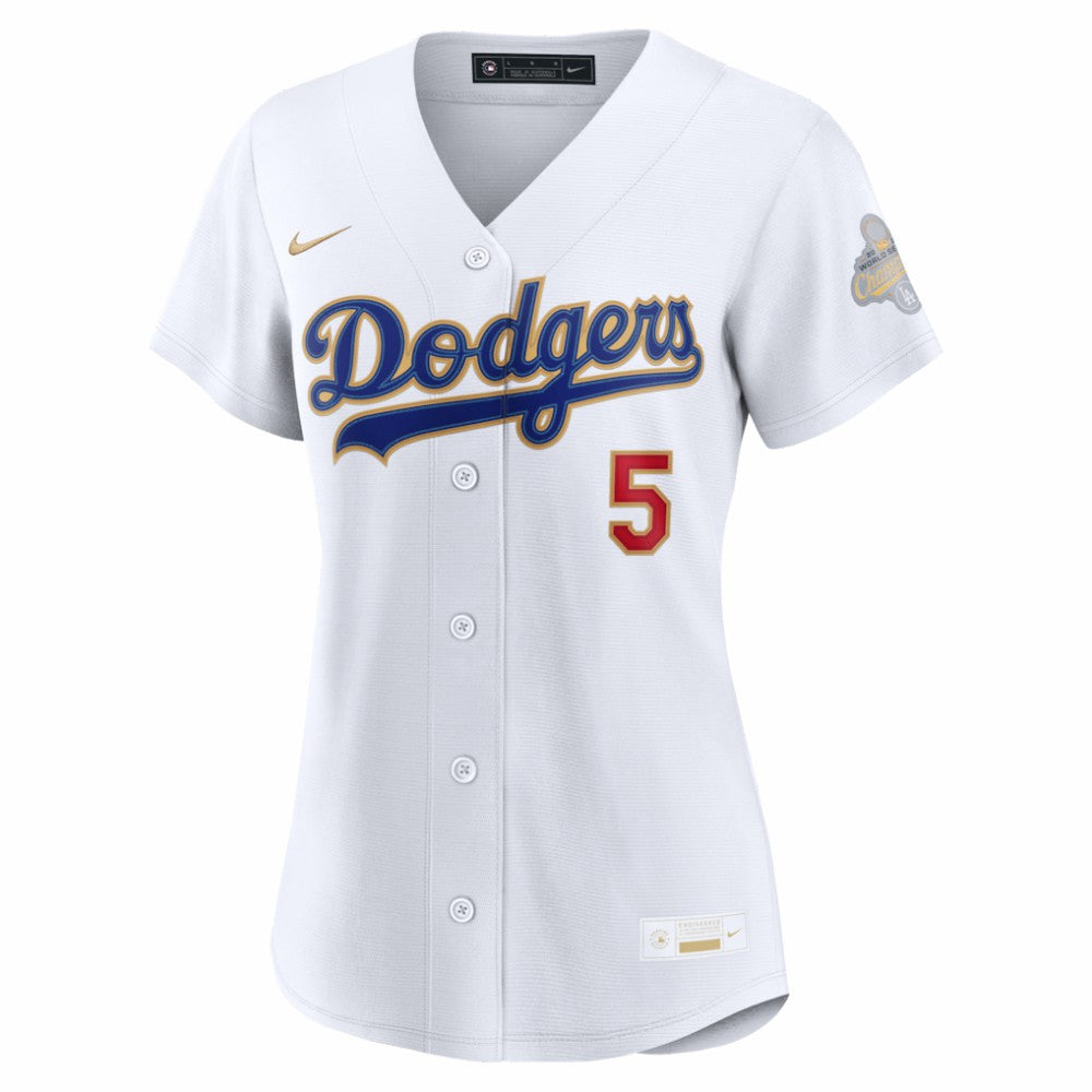 Freddie Freeman Los Angeles Dodgers Nike Women's 2026 Gold Collection Stadium Jersey - White - Nike Lifestyle