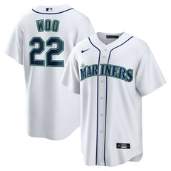 Bryan Woo Seattle Mariners Nike Home Replica Jersey - White - Nike Lifestyle