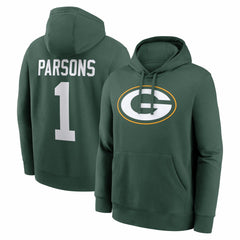 Nike Micah Parsons Green Bay Packers Player Name & Number Fleece Hoodie Green