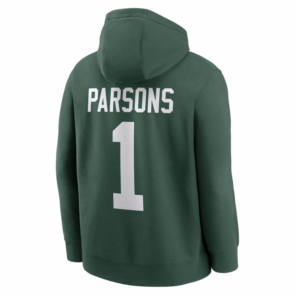 Nike Micah Parsons Green Bay Packers Player Name & Number Fleece Hoodie Green