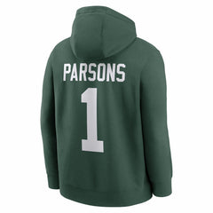 Nike Micah Parsons Green Bay Packers Player Name & Number Fleece Hoodie Green