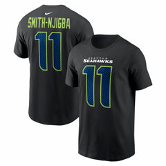 Nike Jaxon Smith-Njigba Seattle Seahawks Carbon Name & Number T-Shirt Black