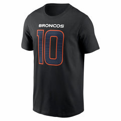 Nike Bo Nix Denver Broncos Carbon Name & Number T-Shirt Black