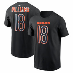 Nike Caleb Williams Chicago Bears Carbon Name & Number T-Shirt Black