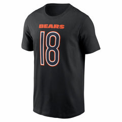 Nike Caleb Williams Chicago Bears Carbon Name & Number T-Shirt Black