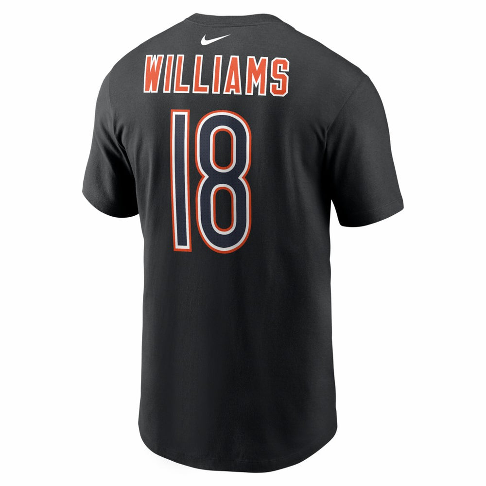 Nike Caleb Williams Chicago Bears Carbon Name & Number T-Shirt Black