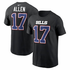 Nike Josh Allen Buffalo Bills Carbon Name & Number T-Shirt Black