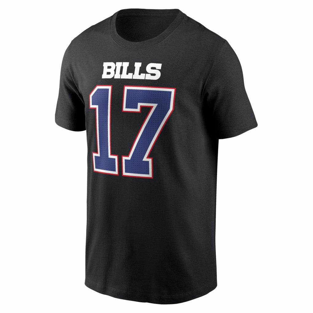 Nike Josh Allen Buffalo Bills Carbon Name & Number T-Shirt Black