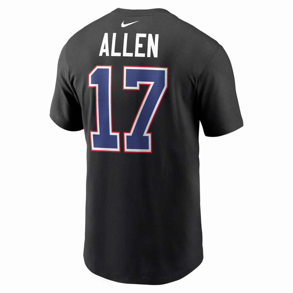Nike Josh Allen Buffalo Bills Carbon Name & Number T-Shirt Black