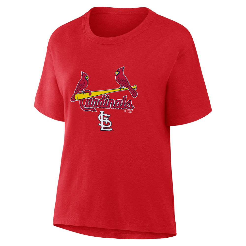 St. Louis Cardinals Fanatics Women's Lockup Legacy T-Shirt - Red - Fanatics Discount