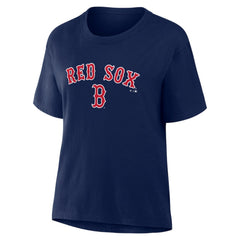 Boston Red Sox Fanatics Women's Lockup Legacy T-Shirt - Navy - Fanatics on Sale