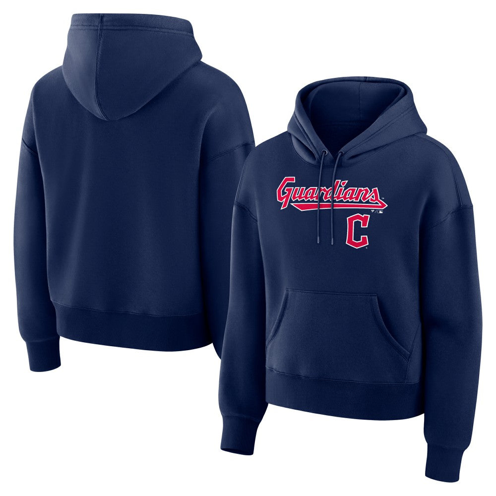 Cleveland Guardians Fanatics Women's Lockup Legacy Fleece Hoodie - Navy - Fanatics Discount