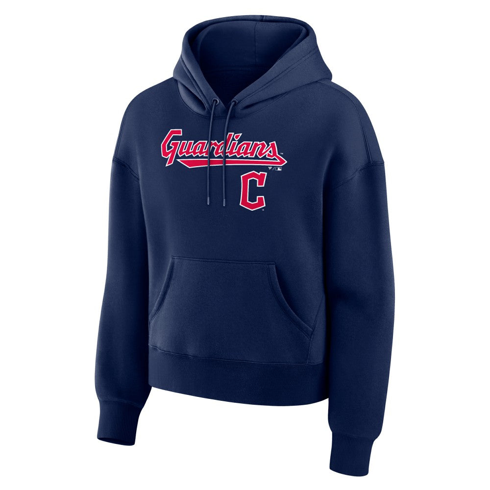 Cleveland Guardians Fanatics Women's Lockup Legacy Fleece Hoodie - Navy - Fanatics Discount