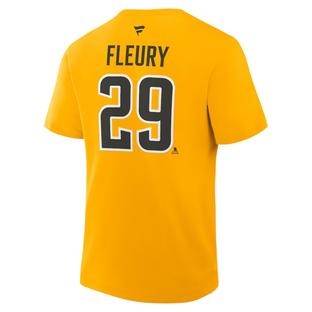 Marc-Andre Fleury Pittsburgh Penguins Fanatics Authentic Stack Name & Number T-Shirt - Gold - NHL 2001808242