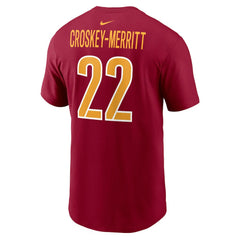 Nike Jacory Croskey-Merritt Washington Commanders Player Name & Number T-Shirt Burgundy
