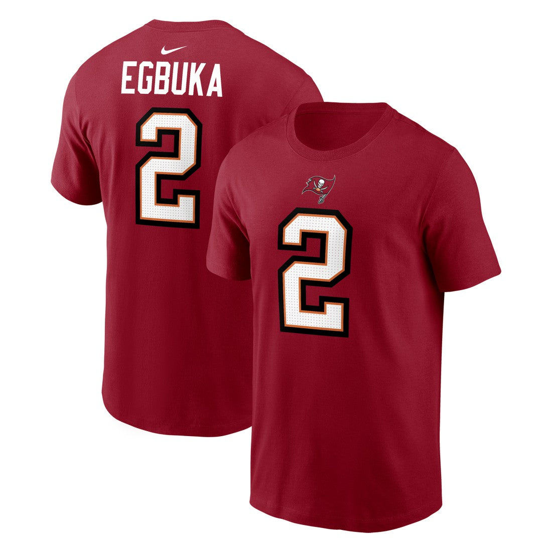Nike Emeka Egbuka Tampa Bay Buccaneers Player Name & Number T-Shirt Red