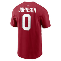 Nike Will Johnson Arizona Cardinals Player Name & Number T-Shirt Cardinal