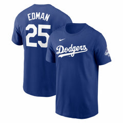 Tommy Edman Los Angeles Dodgers Nike 2025 World Series Champions Name & Number T-Shirt - Royal - Nike Online