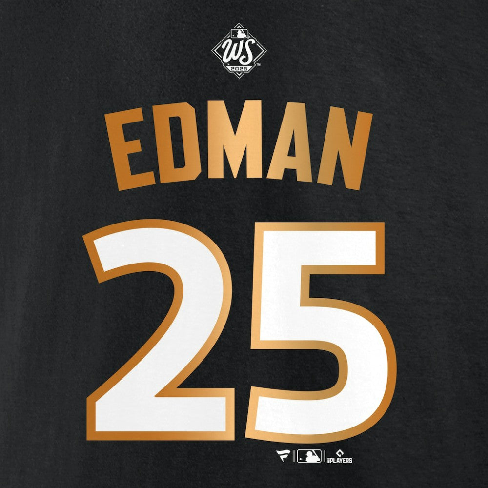 Tommy Edman Los Angeles Dodgers Fanatics 2025 World Series Champions Name & Number T-Shirt - Black - Fanatics Sale