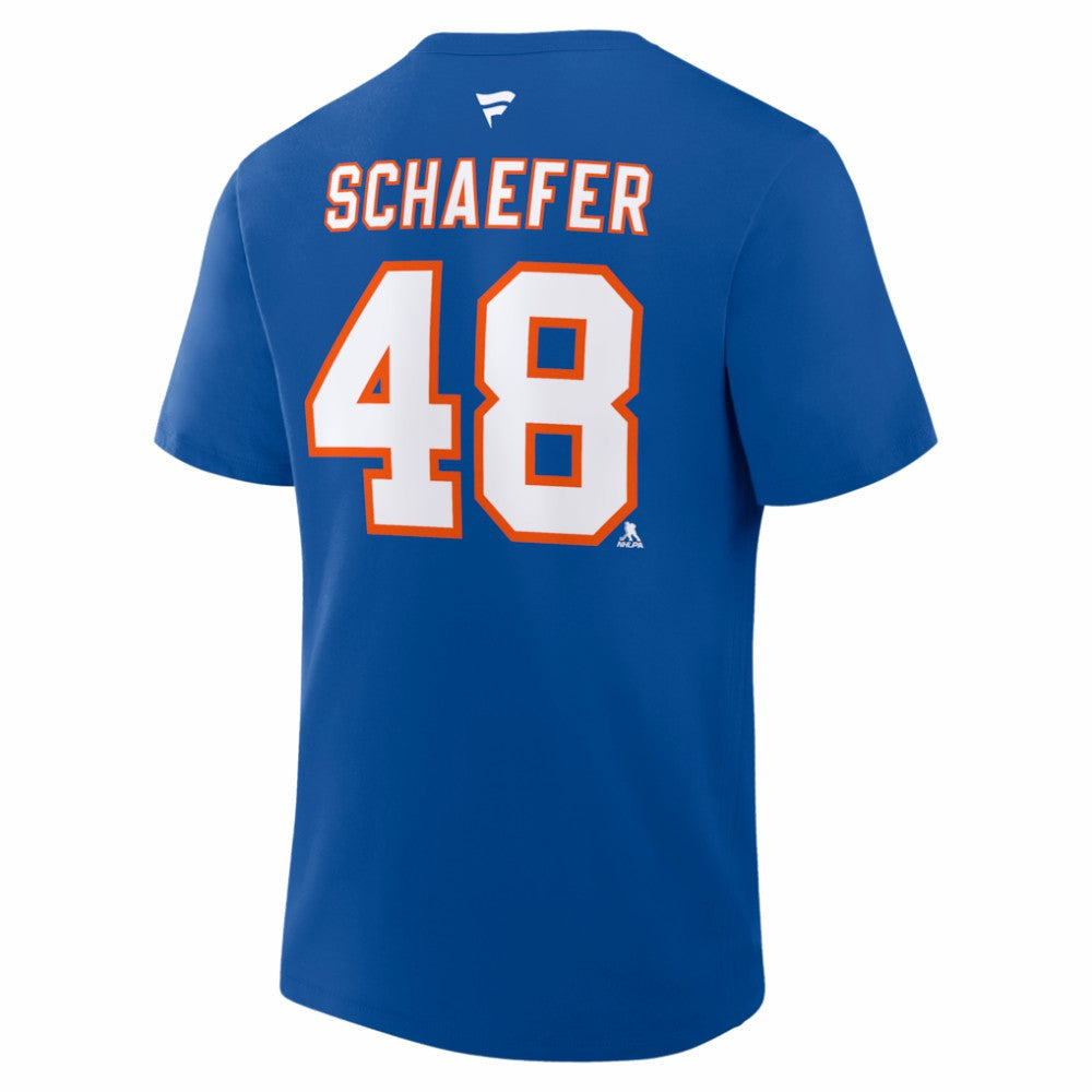 Matthew Schaefer New York Islanders Fanatics Authentic Stack Name & Number T-Shirt - Royal - NHL 2001819213
