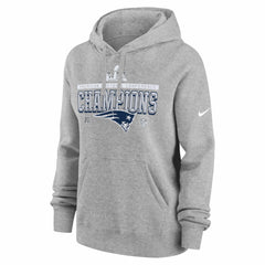 Nike New England Patriots Women's 2025 AFC Champions Locker Room Trophy Collection Club Fleece Hoodie Heather Gray