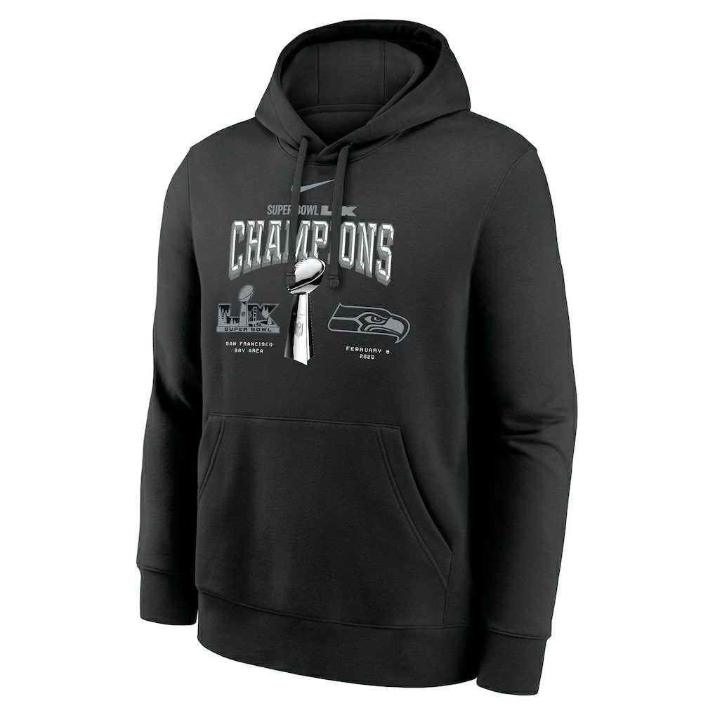 Nike Seattle Seahawks Super Bowl LX Champions Locker Room Trophy Collection Fleece Hoodie Black