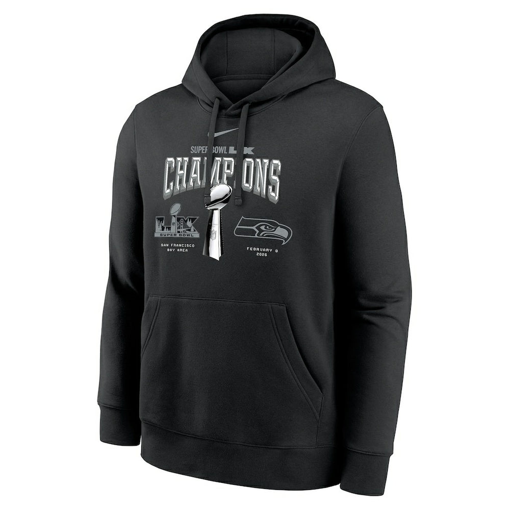 Nike Seattle Seahawks Super Bowl LX Champions Locker Room Trophy Collection Fleece Hoodie Black