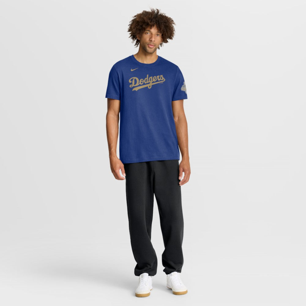 Los Angeles Dodgers Nike 2026 Gold Collection Wordmark T-Shirt - Royal - Nike Sale