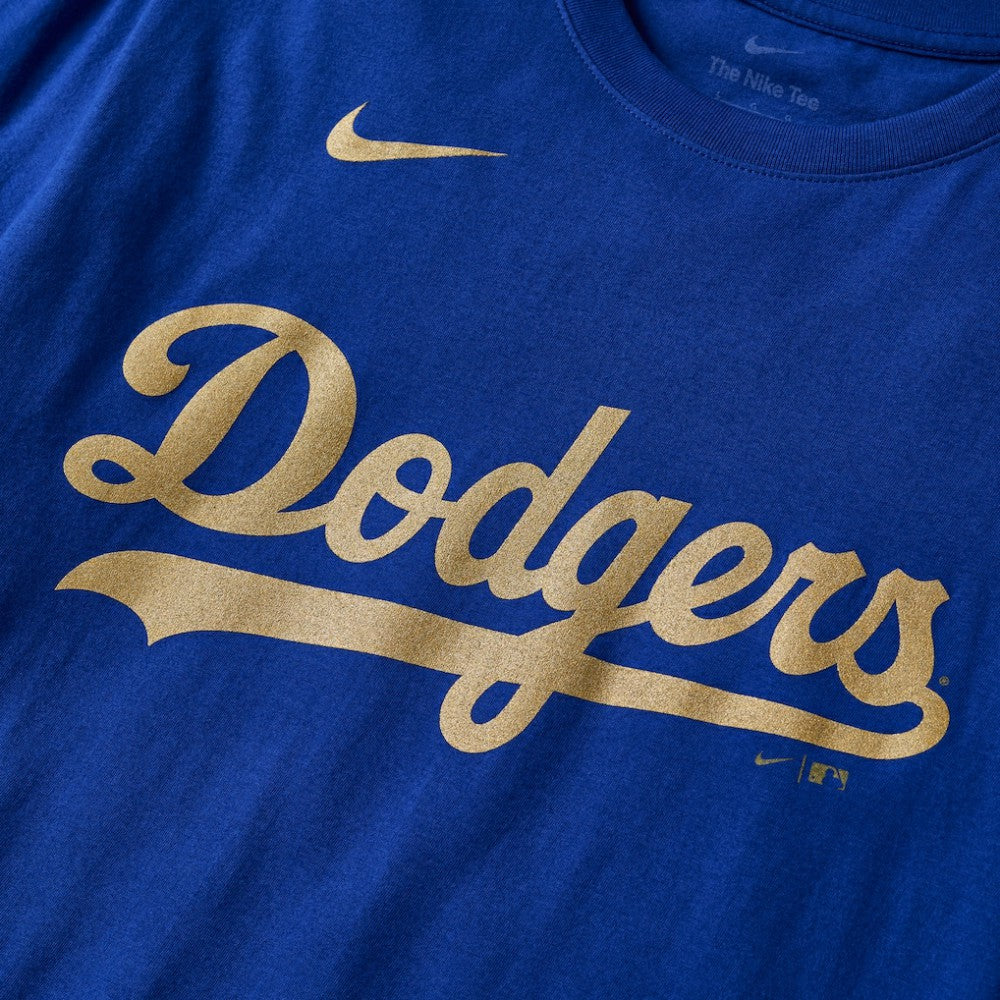 Los Angeles Dodgers Nike 2026 Gold Collection Wordmark T-Shirt - Royal - Nike Sale