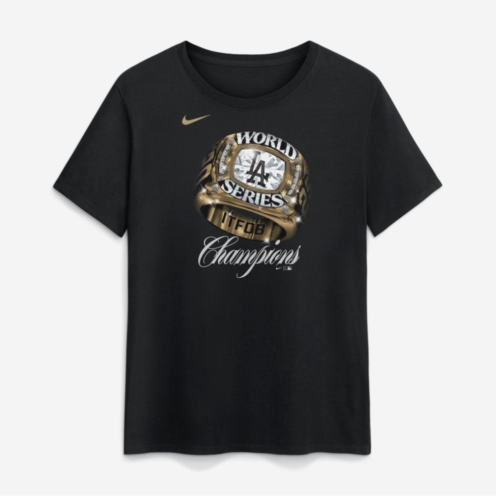 Los Angeles Dodgers Nike Women's 2026 Gold Collection Graphic T-Shirt - Black - Nike on Sale