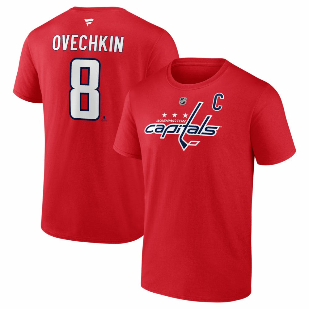 Alexander Ovechkin Washington Capitals Fanatics Authentic Stack Name & Number T-Shirt - Red - NHL 2001824646