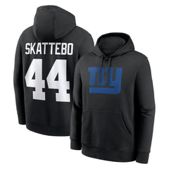 Nike Cam Skattebo New York Giants Player Name & Number Fleece Hoodie Black