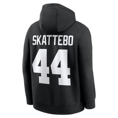 Nike Cam Skattebo New York Giants Player Name & Number Fleece Hoodie Black