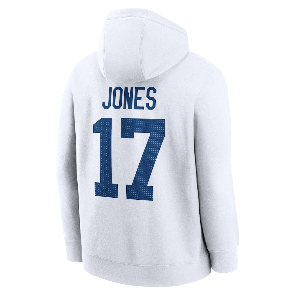 Nike Daniel Jones Indianapolis Colts Player Name & Number Fleece Hoodie White