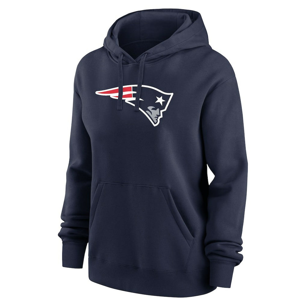Nike Drake Maye New England Patriots Women's Player Name & Number Fleece Hoodie Navy