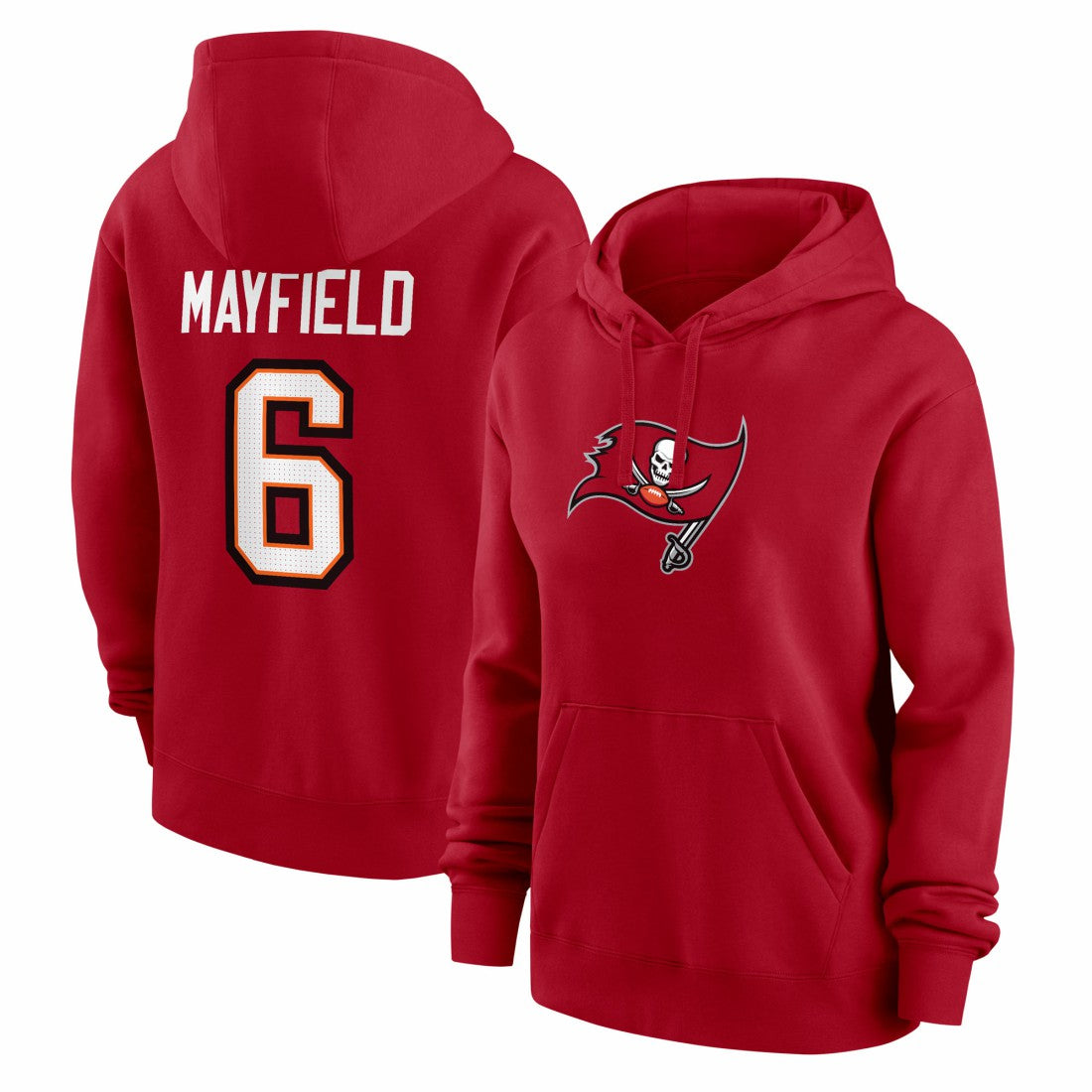 Nike Baker Mayfield Tampa Bay Buccaneers Women's Player Name & Number Fleece Hoodie Red