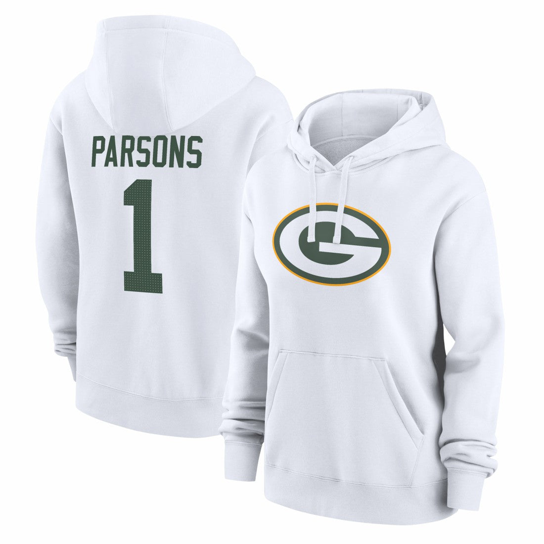 Nike Micah Parsons Green Bay Packers Women's Player Name & Number Fleece Hoodie White