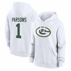 Nike Micah Parsons Green Bay Packers Women's Player Name & Number Fleece Hoodie White