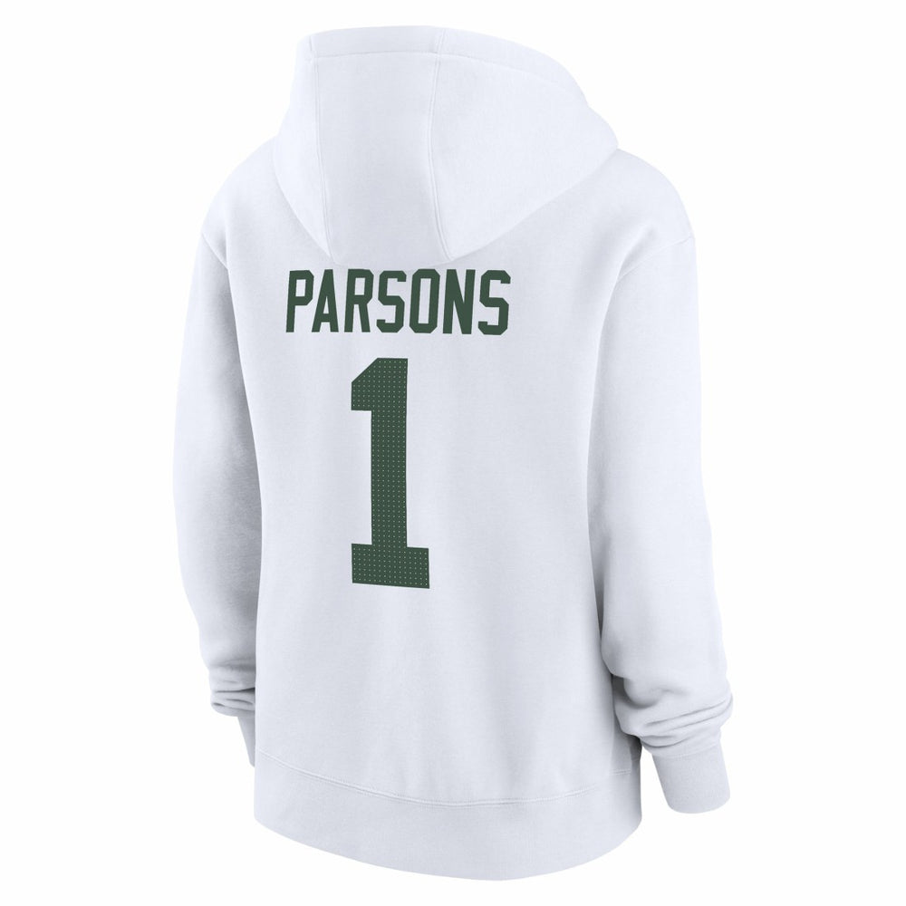Nike Micah Parsons Green Bay Packers Women's Player Name & Number Fleece Hoodie White