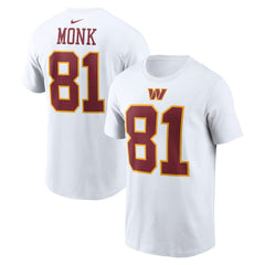 Nike Art Monk Washington Commanders Retired Player Name & Number T-Shirt White