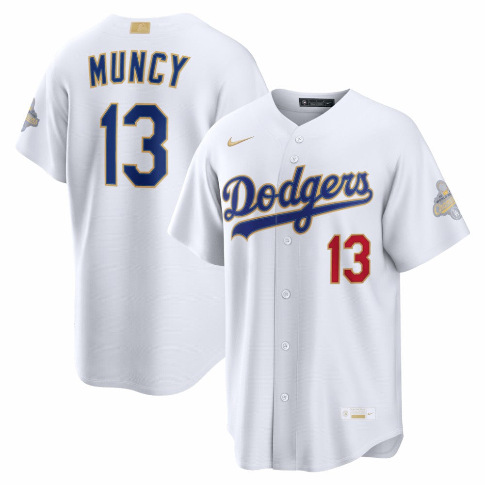 Max Muncy Los Angeles Dodgers Nike 2026 Gold Collection Stadium Jersey - White - Nike Discount