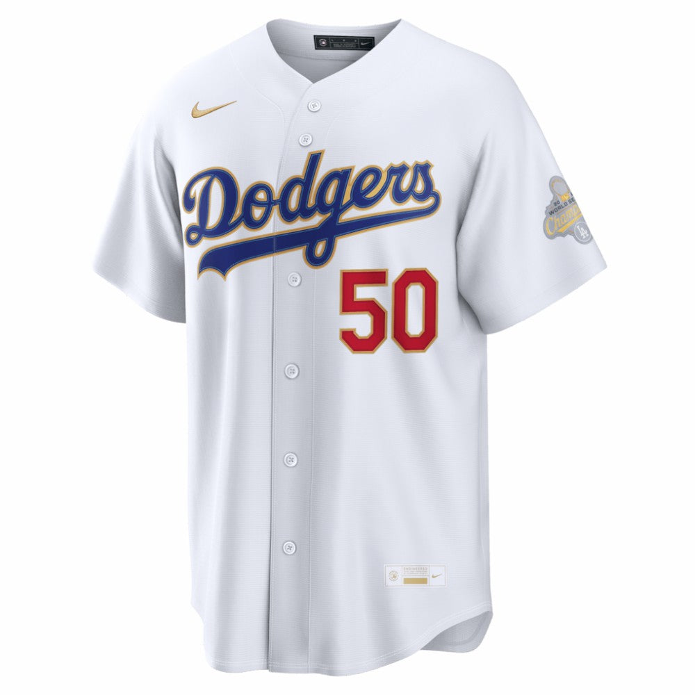 Mookie Betts Los Angeles Dodgers Nike 2026 Gold Collection Stadium Jersey - White - Nike Sale