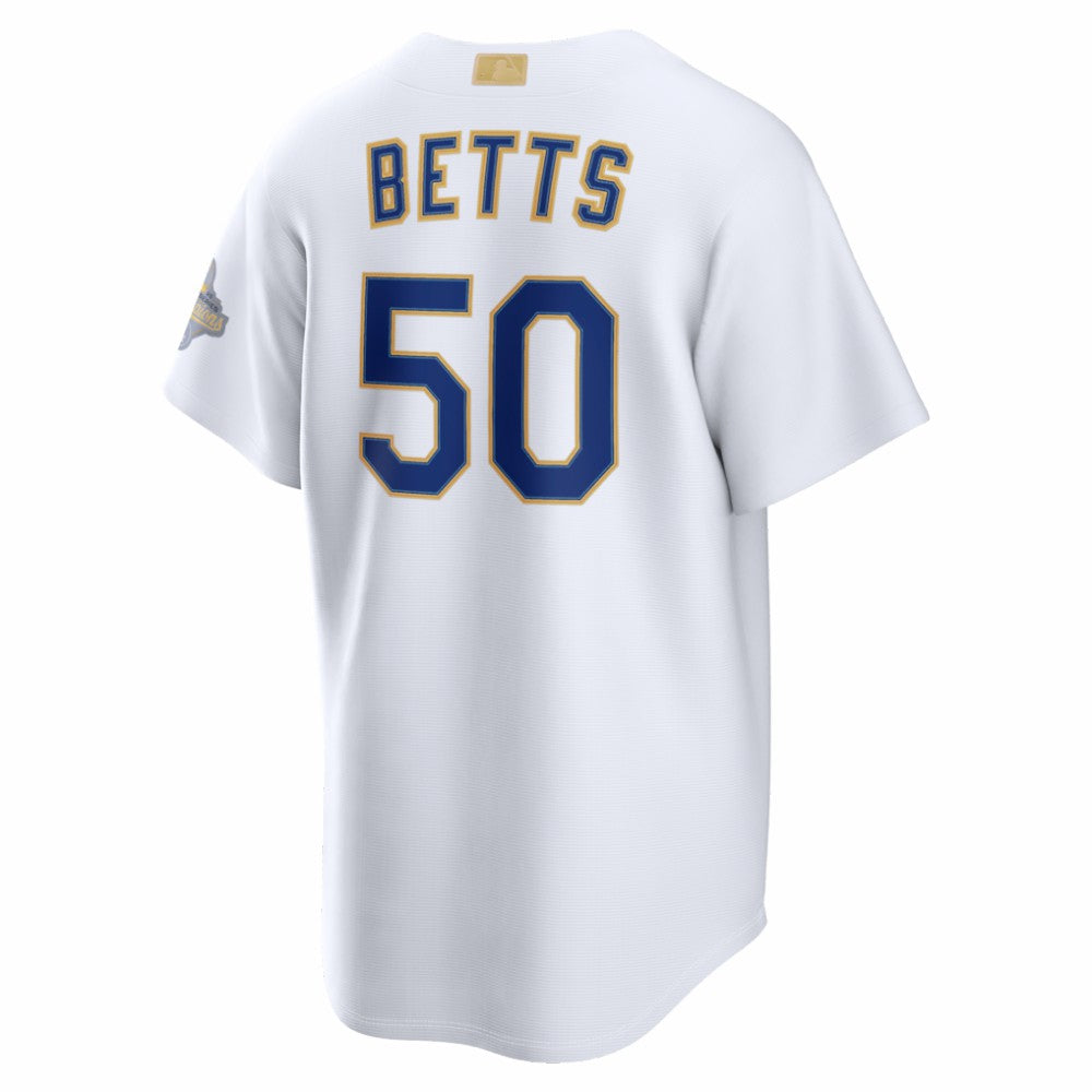 Mookie Betts Los Angeles Dodgers Nike 2026 Gold Collection Stadium Jersey - White - Nike Sale